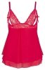 Czerwona sexy koszulka babydoll plus size Cottelli 3XL